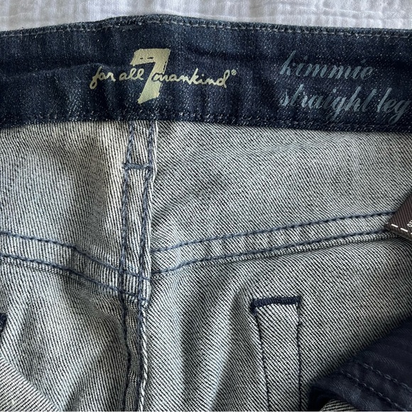 7 for All Mankind Kimmie Straight Leg Blue Size 31 - Picture 6 of 15